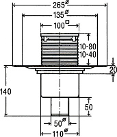 Viega Advantix Душевой трап вертикальный с решеткой слива 583224