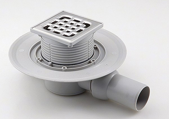 Viega Душевой трап с решеткой 10х10см с гидрозатвором 557119