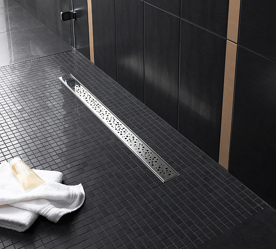 Tece Drainline Декоративная решетка drops для линейного трапа 80 см, цвет: нерж. сталь глянц. 600830
