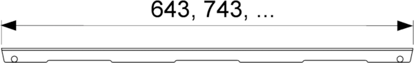 Tece Drainline Декоративная решетка drops для линейного трапа 80 см, цвет: нерж. сталь глянц. 600830