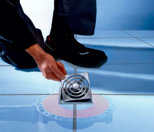 Tece Drainpoint S Трап для душа точечный, низкий, фланец, декоративная вставка, цвет: хром матовый 3601100