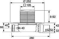 Tece Drainpoint S Трап для душа точечный, низкий, фланец, декоративная вставка, цвет: хром матовый 3601100