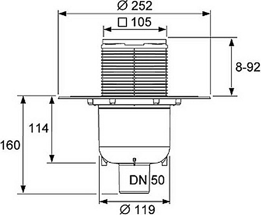 Tece Drainpoint S Трап для душа точечный, универсальный фланец, декор. вставка, цвет: хром матовый 3601300