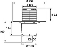 Tece Drainpoint S Трап для душа точечный, универсальный фланец, декор. вставка, цвет: хром матовый 3601300