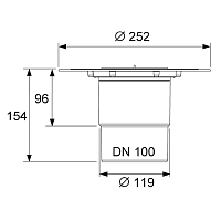 Tece Drainpoint S Сифон для точечного трапа из пластика, вертикальный с универсальным фланцем 3607600