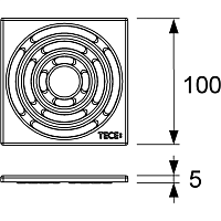 Tece Drainpoint S Базовая решетка 10х10 см. 3665002
