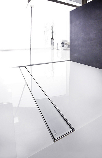 Tece Drainline Стеклянная панель для душевого канала прямая 70 см, цвет: белый глянцевый 600791