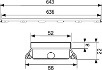 Tece Drainline Стеклянная панель для душевого канала прямая 70 см, цвет: белый глянцевый 600791