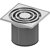 Tece Drainpoint S Декоративная решетка точечного трапа из нерж. стали 15х15 см, цвет: хром матовый 3660004