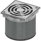 Tece Drainpoint S Декоративная решетка точечного трапа с монтаж. элементом 10х10 см, цвет: хром мат. 3660009