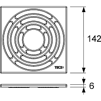 Tece Drainpoint S Базовая решетка 15х15 см. 3665003