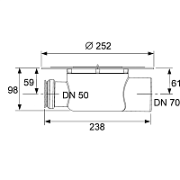 Tece Drainpoint S Сифон для точечного трапа из пластика, с универсальным фланцем 3603500