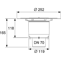 Tece Drainpoint S Сифон для точечного трапа из пластика, вертикальный с универсальным фланцем 3603600