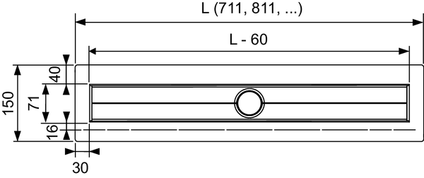 Tece Drainline Дренажный канал из нержавеющей стали 150 см, цвет: нержавеющая сталь глянцевая 601500