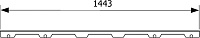 Tece Drainline Декоративная панель steel II для душевого канала 150 см, цвет: нерж. сталь глянцевая 601582