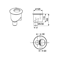 Tece Drainline Сифон для точечного трапа из пластика, вертикальный 650003