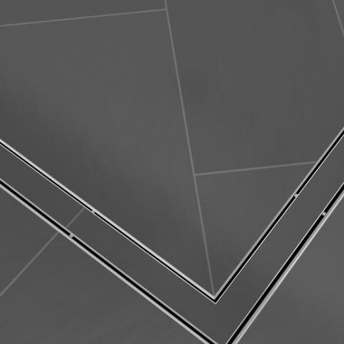 Tece Drainline Угловой канал с гидроизоляционной лентой 90х90 см, цвет: нерж. сталь глянцевая 610900