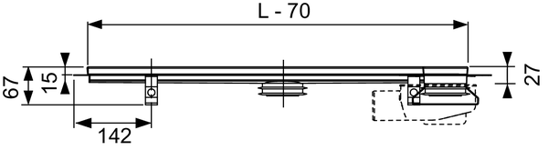 Tece Drainline Угловой канал с гидроизоляционной лентой 90х90 см, цвет: нерж. сталь глянцевая 610900