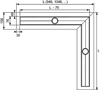 Tece Drainline Угловой канал с гидроизоляционной лентой 90х90 см, цвет: нерж. сталь глянцевая 610900