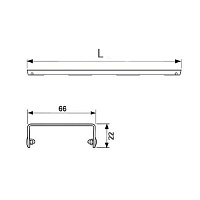 Tece Drainline Декоративная решетка basic для линейного трапа 100 см, цвет: нерж. сталь глянц. 601010