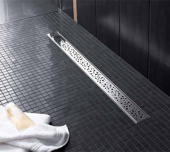 Tece Drainline Декоративная решетка drops для линейного трапа 90 см, цвет: нерж. сталь глянц. 600930