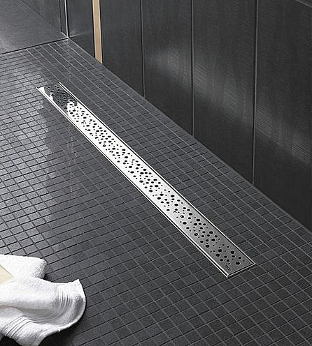 Tece Drainline Декоративная решетка drops для линейного трапа 90 см, цвет: нерж. сталь глянц. 600930