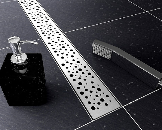 Tece Drainline Декоративная решетка drops для линейного трапа 90 см, цвет: нерж. сталь глянц. 600930
