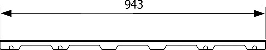 Tece Drainline Декоративная панель steel II для душевого канала 100 см, цвет: нерж. сталь брашир. 601083