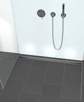 Tece Drainline Стеклянная панель для душевого канала прямая 120 см, цвет: черный глянцевый 601292