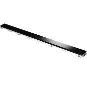 Tece Drainline Стеклянная панель для душевого канала прямая 150 см, цвет: черный глянцевый 601592