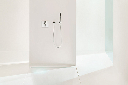 Tece Drainline Стеклянная панель для душевого канала прямая 150 см, цвет: зеленый глянцевый 601590