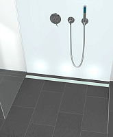 Tece Drainline Стеклянная панель для душевого канала прямая 150 см, цвет: зеленый глянцевый 601590