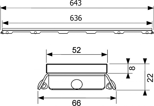 Tece Drainline Стеклянная панель для душевого канала прямая 70 см, цвет: зеленый глянцевый 600790