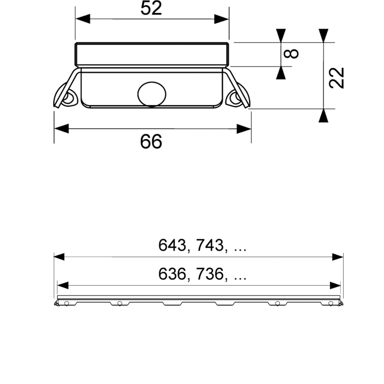 Tece Drainline Стеклянная панель для душевого канала прямая 80 см, цвет: зеленый глянцевый 600890
