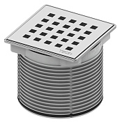 Tece Drainpoint S Декоративная решетка quadratum для трапа 10х10 см, цвет: нерж. сталь глянцевая 3660007