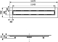 Tece Drainline Дренажный канал для укладки натурального камня 120 см, цвет: нерж. сталь глянцевая 651200