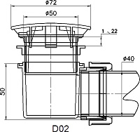 Сифон для поддона RGW Velplex QYD-02 хром 50 мм 18241102-01