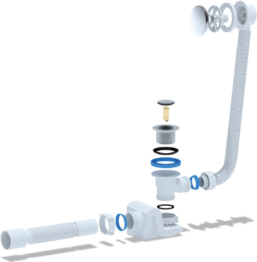 Cezares Слив-перелив для ванны, цвет: хром CZR-STP2-01