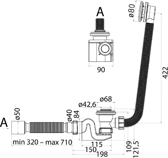 Cezares Слив-перелив для ванны, цвет: хром CZR-STP2-01