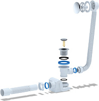 Cezares Слив-перелив для ванны, цвет: хром CZR-STP2-01