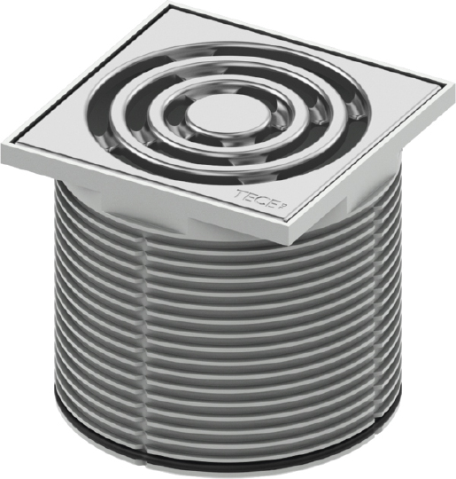 Tece Drainpoint S Трап для душа точечный: с сифоном и декоративной решеткой, цвет: хром матовый KDP-S120