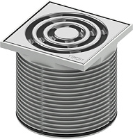 Tece Drainpoint S Трап для душа точечный: с сифоном и декоративной решеткой, цвет: хром матовый KDP-S120