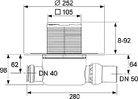 Tece Drainpoint S Трап для душа точечный: с сифоном и декоративной решеткой, цвет: хром матовый KDP-S120