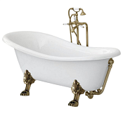 Globo Paestum Слив-перелив для ванн PA102/PA150/PA156, с сифоном, цвет: золото PA106