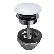 Kerasan Nolita Донный клапан Click-Clack 1" 1/4, универсальный с керамической крышкой, цвет: bianco 923301