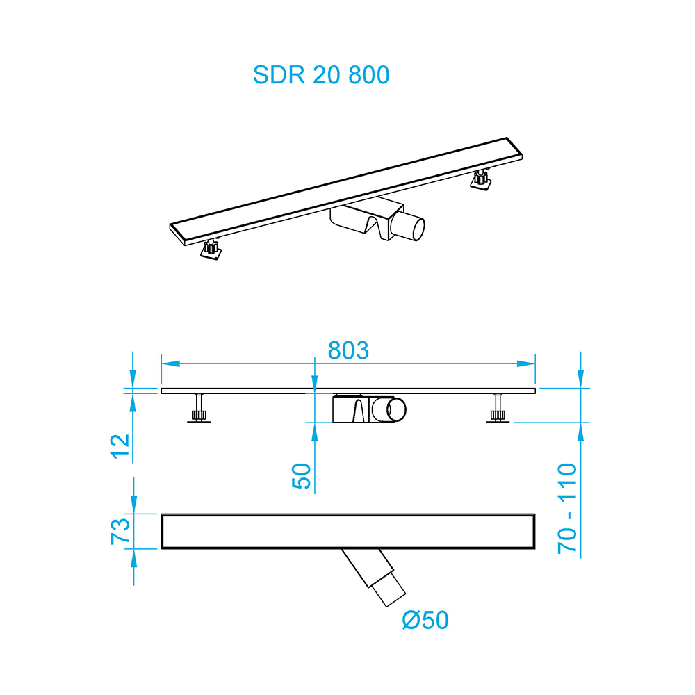 RGW Трап для душа 80 см 47212080-01