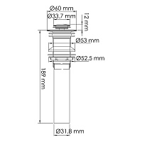 Wasserkraft Elbe Донный клапан без перелива A250