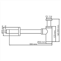 Wasserkraft Glan Сифон для раковины A171