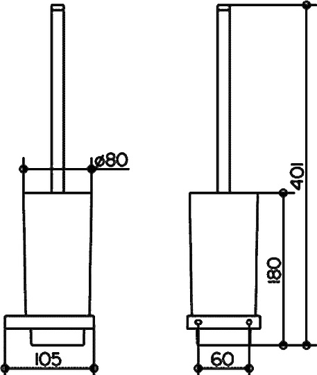 Keuco Edition 11 Ершик для унитаза, цвет: хром 11164 019000
