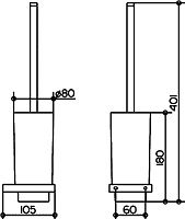 Keuco Edition 11 Ершик для унитаза, цвет: хром 11164 019000